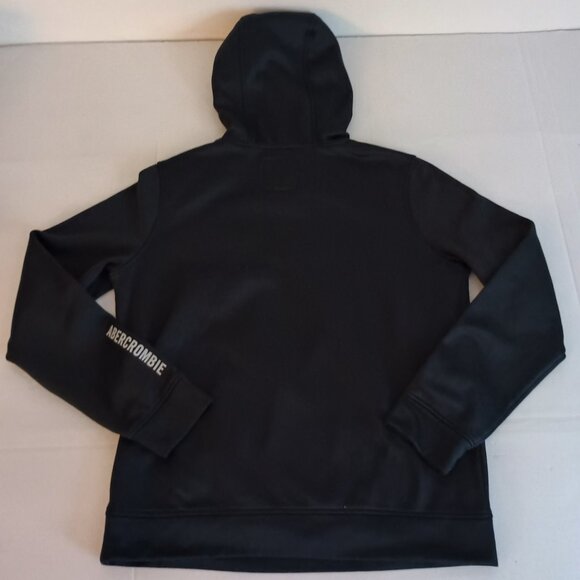 Abercrombie Kids Black Hoodie Sweatshirt Kangaroo Pocket Moose Logo Size 15/16 - Picture 9 of 16